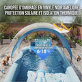 Piscine gonflable familiale anti-UV 2,1m installée en jardin — solution été pour familles avec enfants
