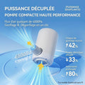 Gonfleur électrique sans fil rechargeable inclus dans le pack piscine familiale — gonflage en quelques minutes
